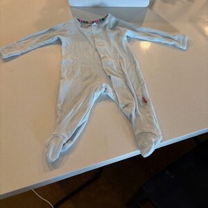 Magnetic Me Baby Blue Pointelle Footie with Enclosed Feet